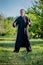 Master of taijiquan standing meditation in the Park