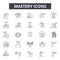 Mastery line icons, signs, vector set, outline illustration concept