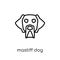 Mastiff dog icon. Trendy modern flat linear vector Mastiff dog i