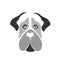 Mastiff dog icon vector