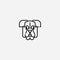 Mastiff vector icon sign symbol