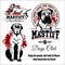 Mastiff - vector set for t-shirt, logo and template badges
