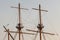Masts of a pirate ship