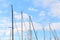 Masts of sailing boats