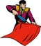 Matador or bullfighter with red cape