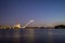 Matagarup bridge in perth, australia at dusk