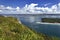 Matakana Island and entrance to harbor from Mount Maunganui