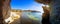 Matala beach with caves on the rocks that were used as a roman cemetery.