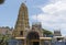 Matale, Sri Lanka: 03/18/2019: Hindu temple with typicla ornate decoration and tower with depictions of the many gods