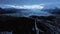 Matanuska Glacier, Mountains and Forest. Alaska, USA. Aerial View