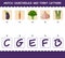 Match cartoon vegetables and first letters. Matching game. Educational game for pre shool years kids and toddlers