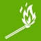 Match flame icon green