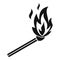 Match flame icon, simple style