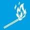 Match flame icon white