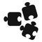 Match jigsaw icon, simple style