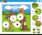 match pieces game with cartoon dogs animal characters