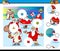 Match pieces puzzle game with Santa Characters