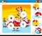 Match pieces puzzle with Santa Claus