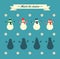 Match the shadow game retro snowmen