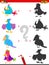 Match shadows activity with Bird Characters