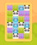 Match three mobile game interface with animals