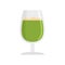 Matcha glass icon, flat style