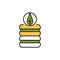 Matcha macaroons color line icon. Pictogram for web page, mobile app, promo.