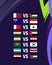 Matches Emblems Flags Asian Nations 2023 Teams Countries Asian