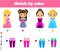 Matching children educational game. Kids activity. Match by color