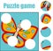 Matching children educational game. Match pieces and complete the picture. Puzzle kids activity