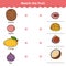Matching game for children. Match the fruits