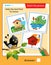 Matching game, education game for children. Puzzle for kids. Match the right object. Help the bird find its home