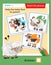 Matching game, education game for children. Puzzle for kids. Match the right object. Help the little sheep find its parent