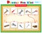 Matching game, education game for children. Puzzle for kids. Match the right object. Set of tools. Hammer, saw, axe, wrench,