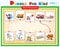 Matching game, education game for children. Puzzle for kids. Match the right object. Transport. Fire truck, cement truck, car,