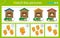 Matching game, education game for children. Puzzle for kids. Which house are the chickens from? Eggs and chicks. Worksheet for