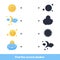 Matching game for kids preschool and kindergarten age. Find the correct shadow. Cute weather