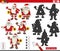 matching shadows activity with cartoon Santa Clauses