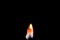 Matchstick flame with black background