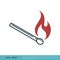 Matchstick, Wooden Lighter Icon Vector Logo Template Illustration Design. Vector EPS 10