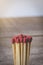 Matchsticks with filter effect retro vintage