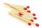 Matchsticks on a white background.