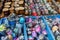 Mate gourds for sale as popular souvenirs from Argentina and Uruguay.