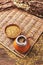 Mate in a traditional calabash gourd