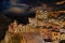 Matera, Basilicata, Italy: landscape at dusk of the old town