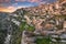 Matera, Basilicata, Italy: landscape at sunrise of the old town