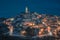 Matera city skyline, the ancient town of Matera at sunrise or sunset, Matera, Italy