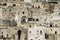 Matera panoramic view of historical centre Sasso Caveoso of old ancient town Sassi di Matera