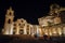 Matera panoramic view of old town at night, Basilicata,Italy.