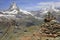 Materhorn mountain with alpines lakes in Switzerland